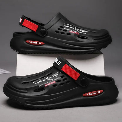 Men’s EVA Hole Mules Thick Sole Non Slip Summer Slides