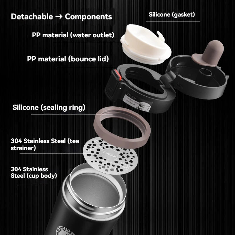 380ml or 510ml Stainless Steel Insulated Coffee Tumbler