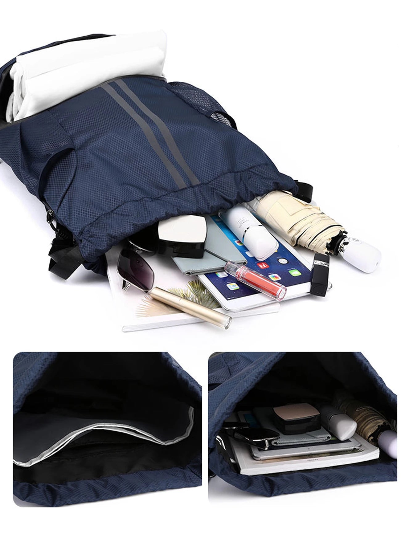 Women's Dry Wet Separation Sports Drawstring Backpack