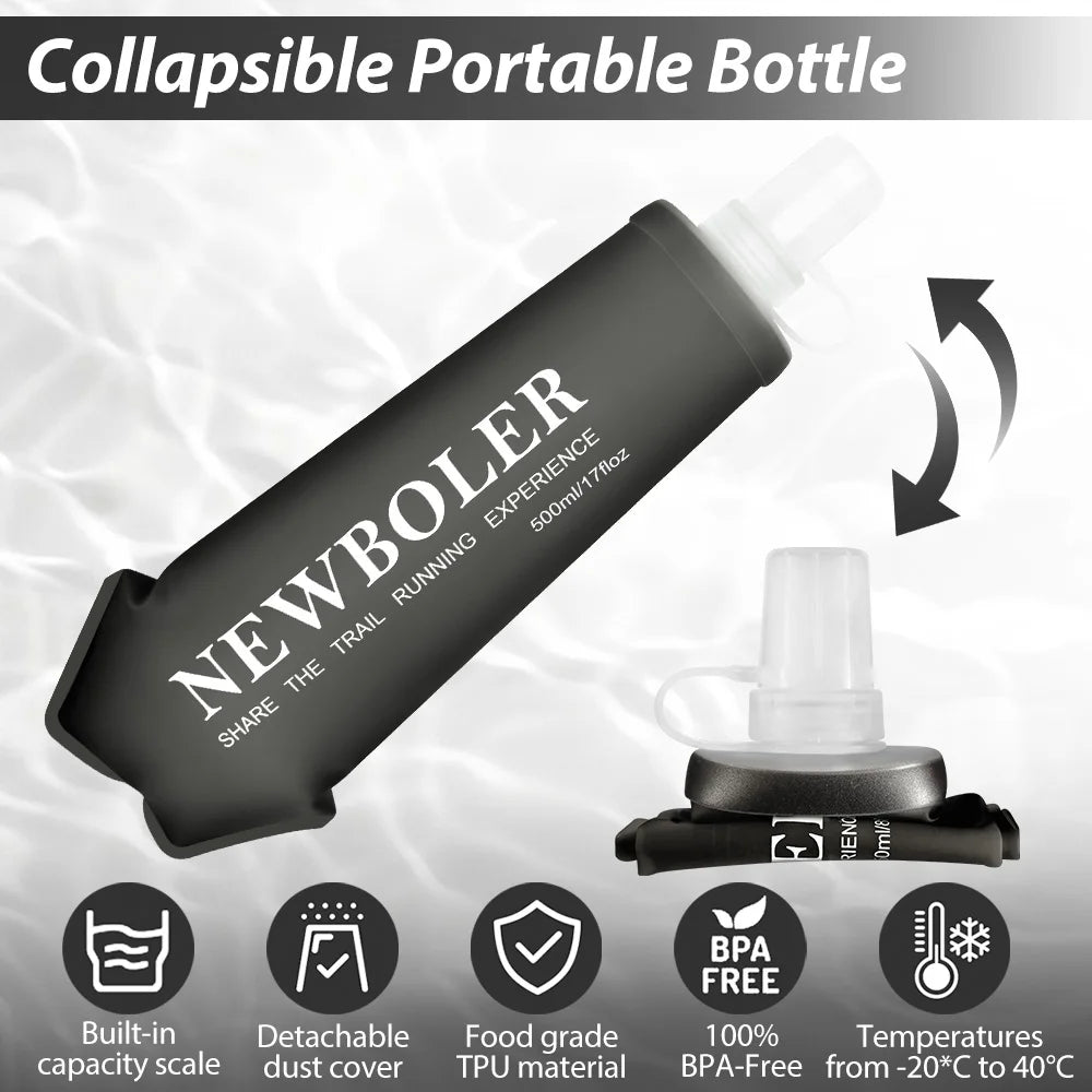 150ml to 500ml TPU Collapsible Soft Flask Water Bottle