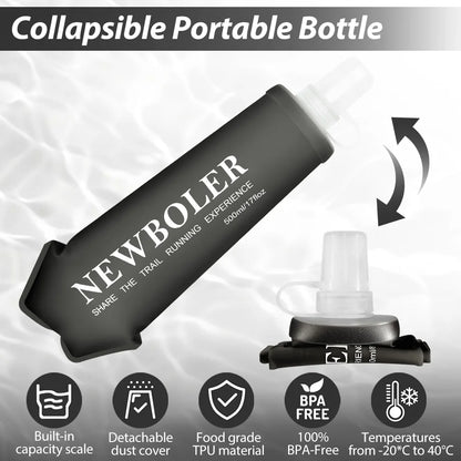 150ml to 500ml TPU Collapsible Soft Flask Water Bottle