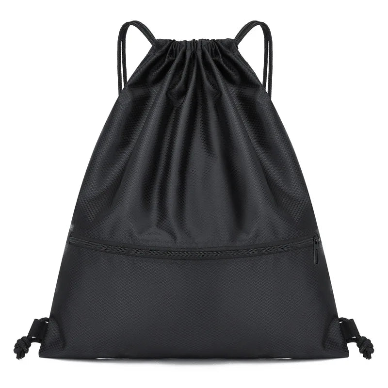 Unisex Lightweight Drawstring Sports Backpack with Zipper