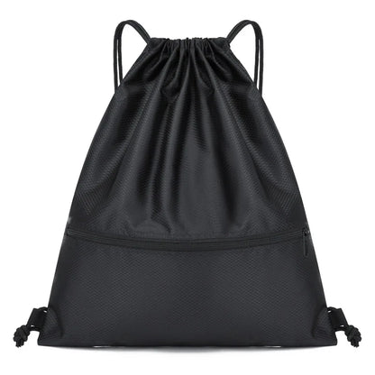 Unisex Lightweight Drawstring Sports Backpack with Zipper