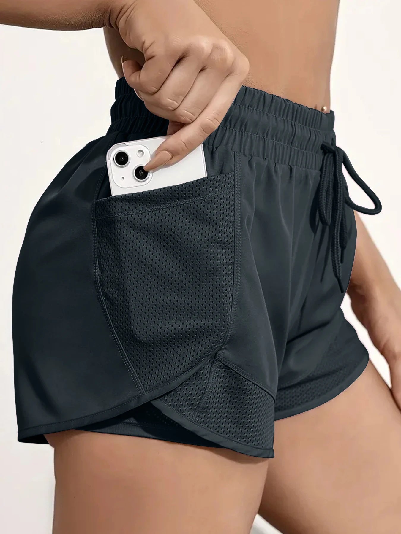 Women's 2 in 1 Yoga Running Shorts with Pockets