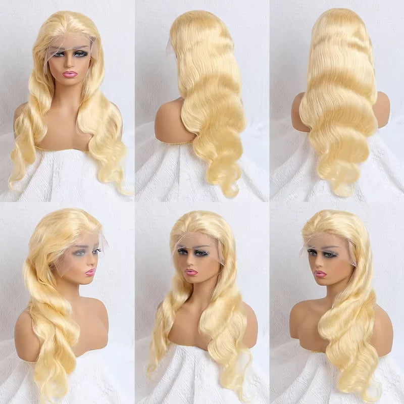 613 Honey Blonde Body Wave 13x4 13x6 HD Lace Human Hair Wig