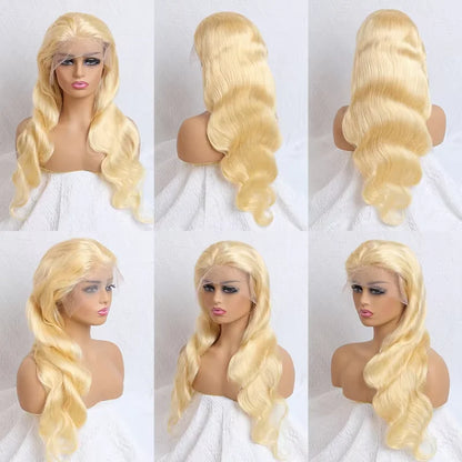 613 Honey Blonde Body Wave 13x4 13x6 HD Lace Human Hair Wig