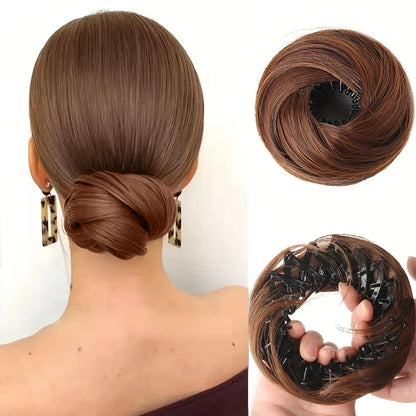 Synthetic Hair Bun Donut Updo Hairpiece for Women