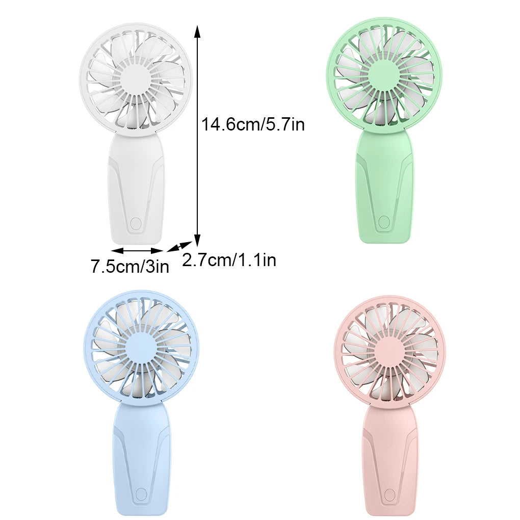 Portable USB Rechargeable Mini Handheld Fan Lightweight Pocket Fan