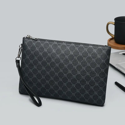 Men’s Slim Leather Messenger Crossbody Clutch Bag
