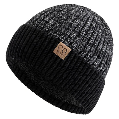 Unisex Two Tone Fur Lined Winter Beanie