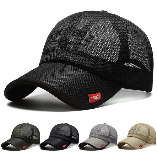 Unisex Mesh Embroidered Sun Protection Baseball Cap
