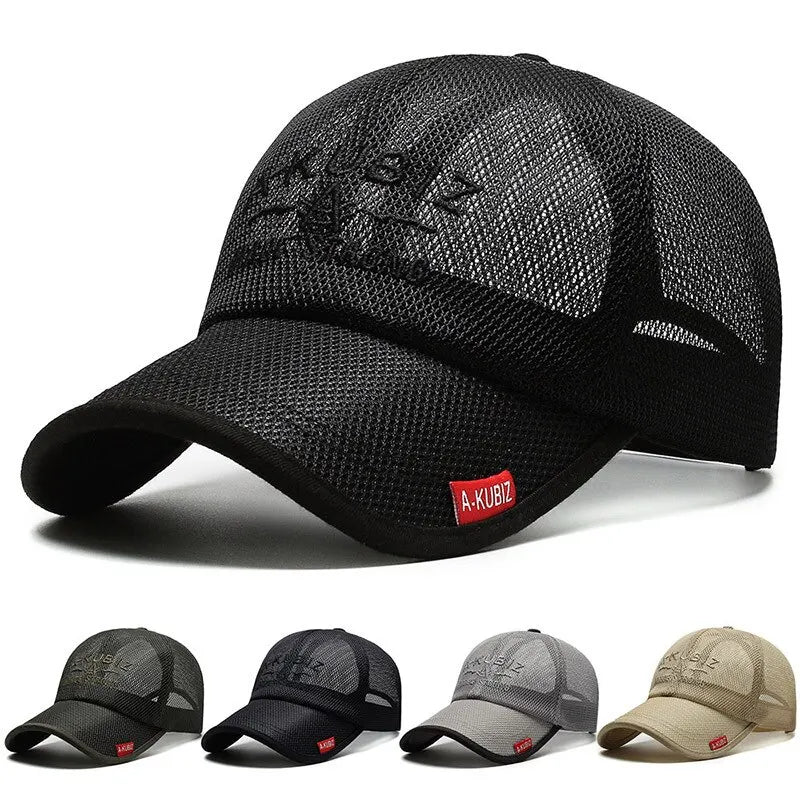 Unisex Mesh Embroidered Sun Protection Baseball Cap