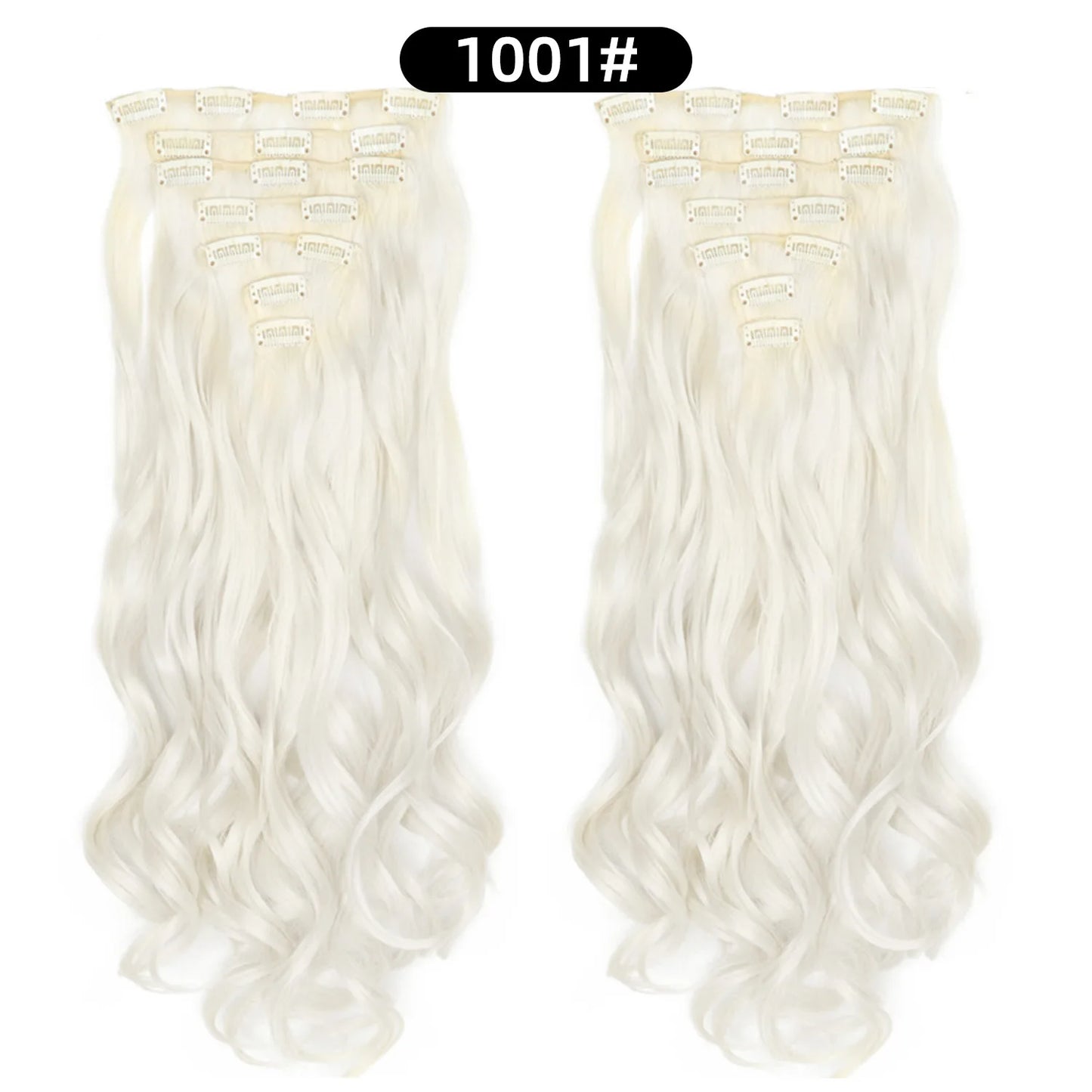 Women's 7 Piece 22 Inch Curly Clip In Hair Extensions