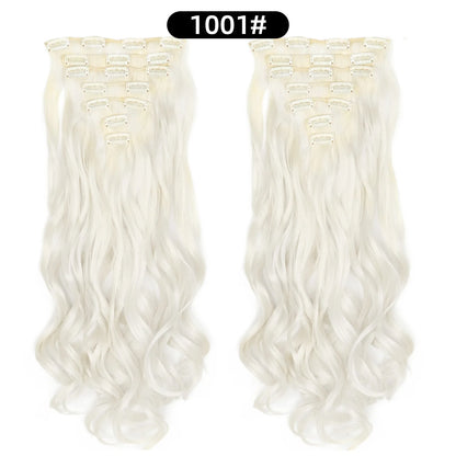 Women's 7 Piece 22 Inch Curly Clip In Hair Extensions