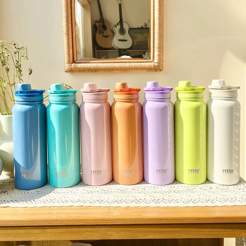 TYESO Stainless Steel Insulated Travel Thermos Bottle
