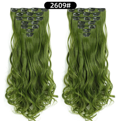 22 Inch Curly Wavy Clip In Hair Extensions 7PCS