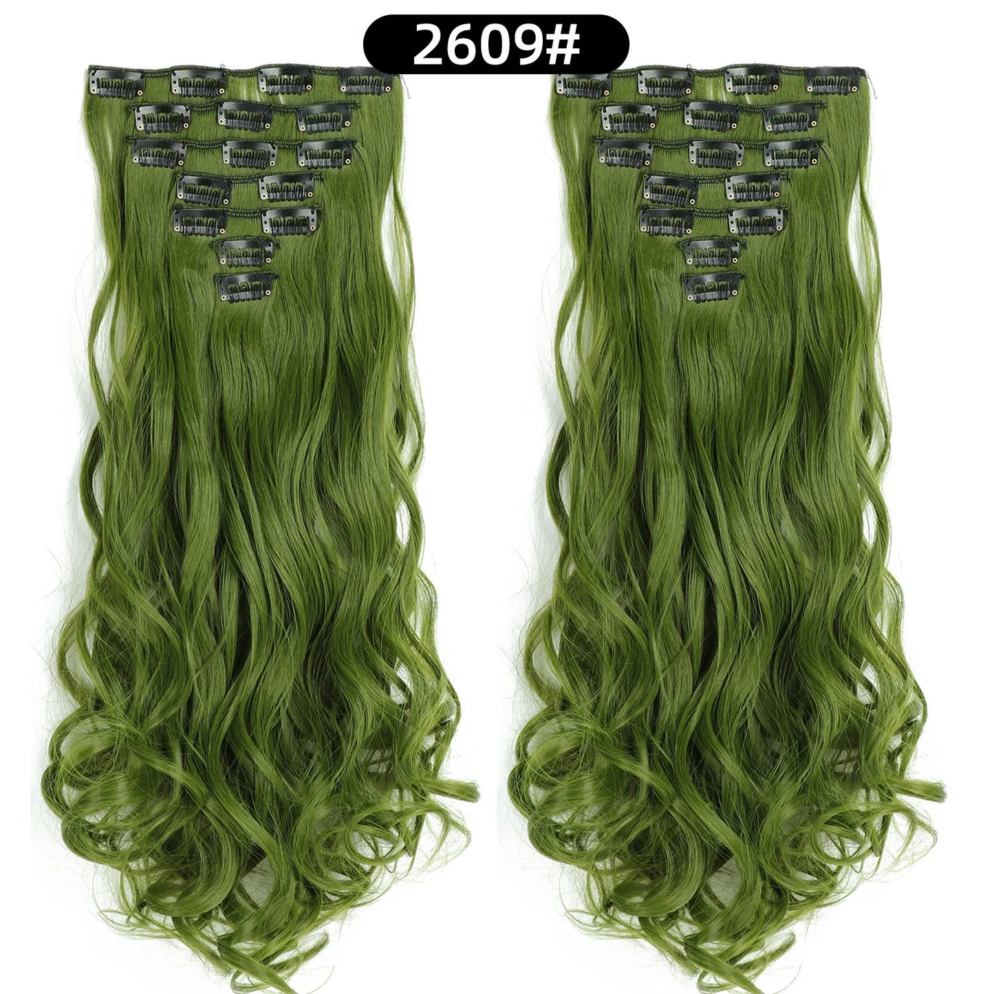 Women's 7 Piece 22 Inch Curly Clip In Hair Extensions