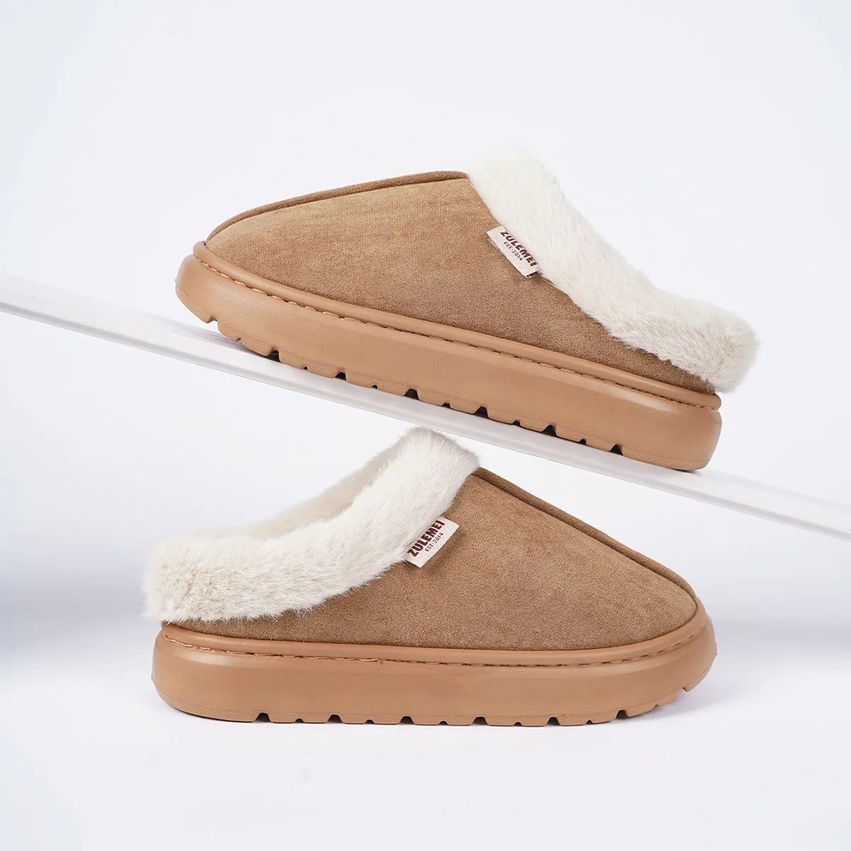 Unisex Warm Plush Indoor Outdoor Slippers