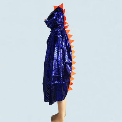 Dinosaur Hooded Cape Costume for Kids Halloween Cosplay Party