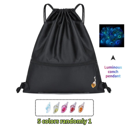 Unisex Lightweight Drawstring Sports Backpack with Zipper