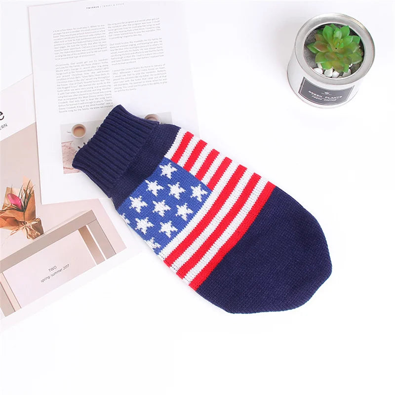 Cute Warm Cat Sweater Pullover for Winter Pet Clothing