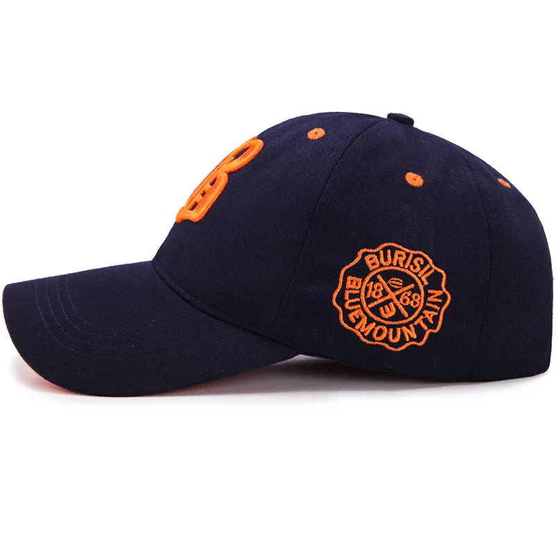 Unisex Embroidered Cotton Snapback Baseball Cap
