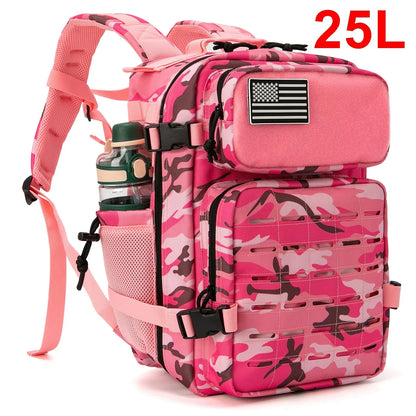 25L MOLLE Tactical Hiking Backpack with Dual Bottle Holders