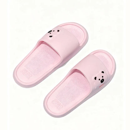 Cute Cartoon Bear EVA Slippers for Women Soft Non Slip Summer Slides