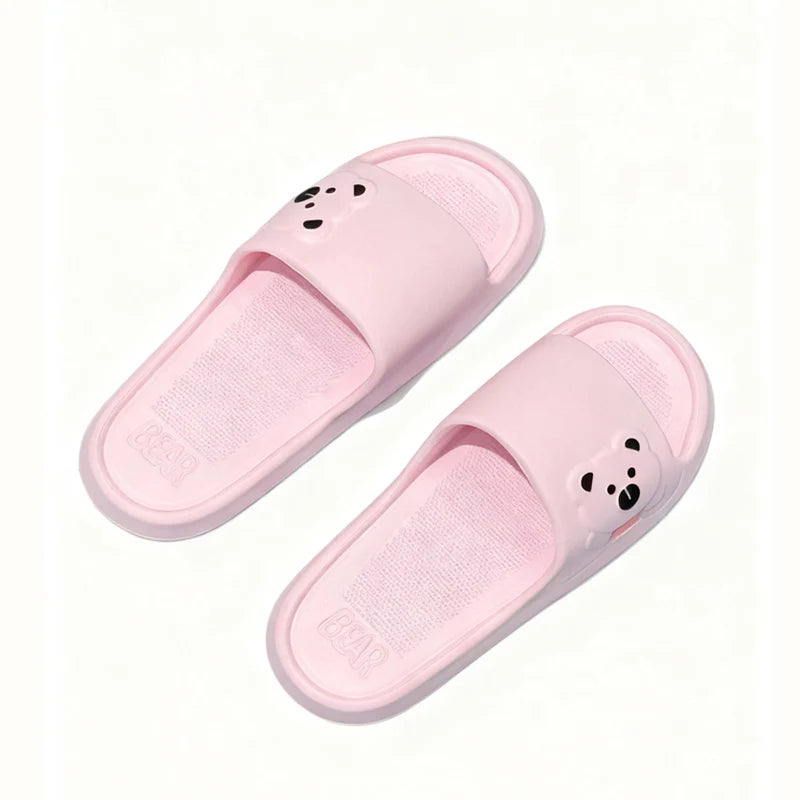 Cute Cartoon Bear EVA Slippers for Women Summer Indoor Slides