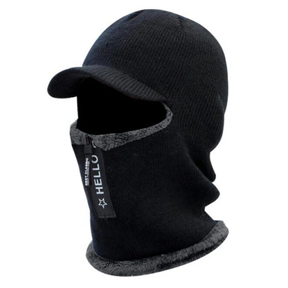 Men's Warm Wool Knit Hat with Ear Protection