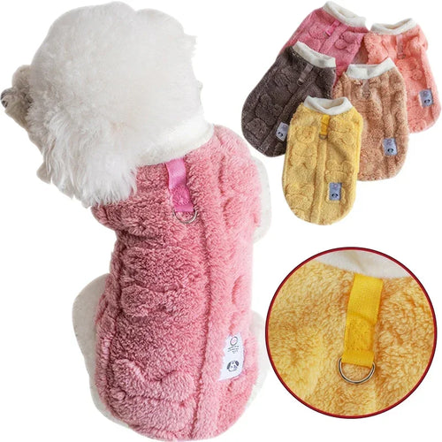 Soft Fleece Pullover Sweater for Small Dogs & Cats Winter Pet Clothes