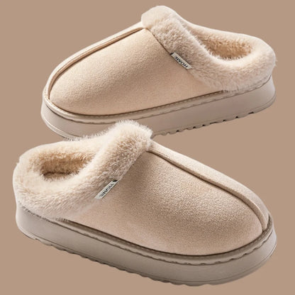 Women’s Plush Fleece Lined Winter Slippers Non Slip Home Shoes