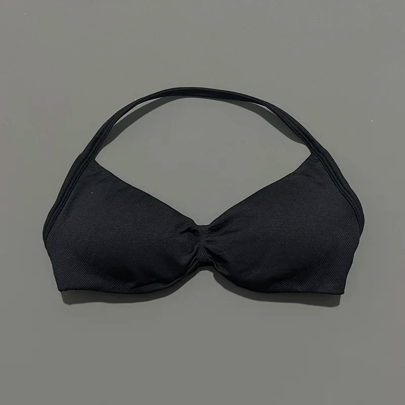 Women's High Support Strappy Halter Sports Bra