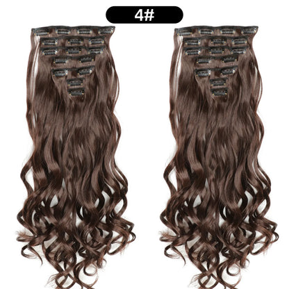 22 Inch Curly Wavy Clip In Hair Extensions 7PCS