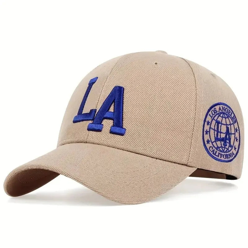 Unisex LA Embroidered Adjustable Snapback Baseball Cap