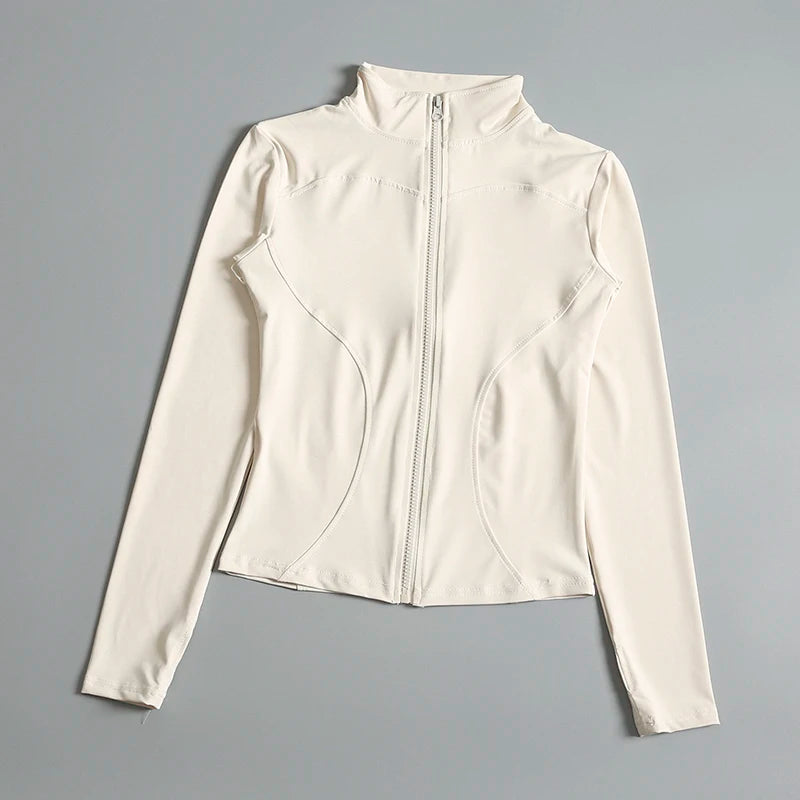 Women's Zip Long Sleeve Yoga Sports Jacket