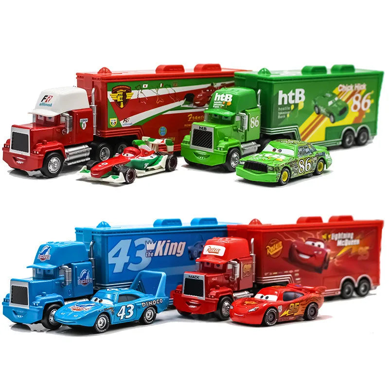 Lightning McQueen and Friends Diecast Container Truck Toy Set