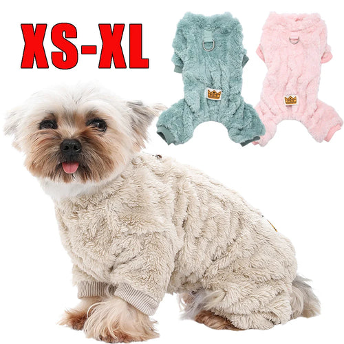 Soft Fleece Jumpsuit for Small & Medium Dogs & Cats Winter Pet Clothes
