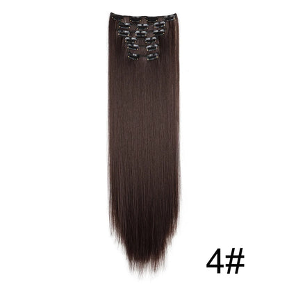 WIGSIN Women's 6 Piece Long Straight Clip In Hair Extensions