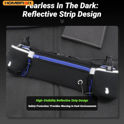 HOMEFISH Running Waist Pack with Phone and Water Bottle Pockets