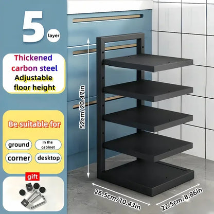 Adjustable Stainless Steel Pot and Pan Organizer Rack