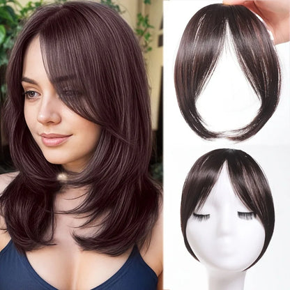 Women's Clip In Natural Middle Part Bangs Hair Extension