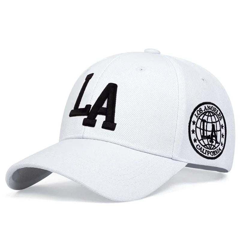 Unisex LA Embroidered Adjustable Snapback Baseball Cap