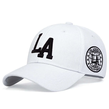 Unisex LA Embroidered Adjustable Snapback Baseball Cap