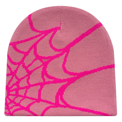 Unisex Y2K Spider Web Knit Beanie Hat
