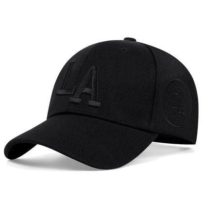 Unisex LA Embroidered Adjustable Snapback Baseball Cap
