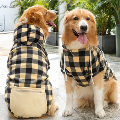 Plaid Reversible Winter Dog Vest for Small to Large Dogs