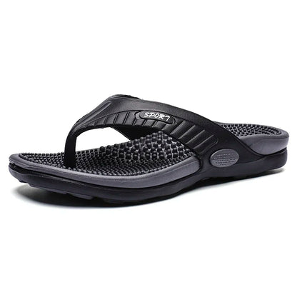 Men’s Massage Flip Flops Breathable Summer Beach Sandals Size 46