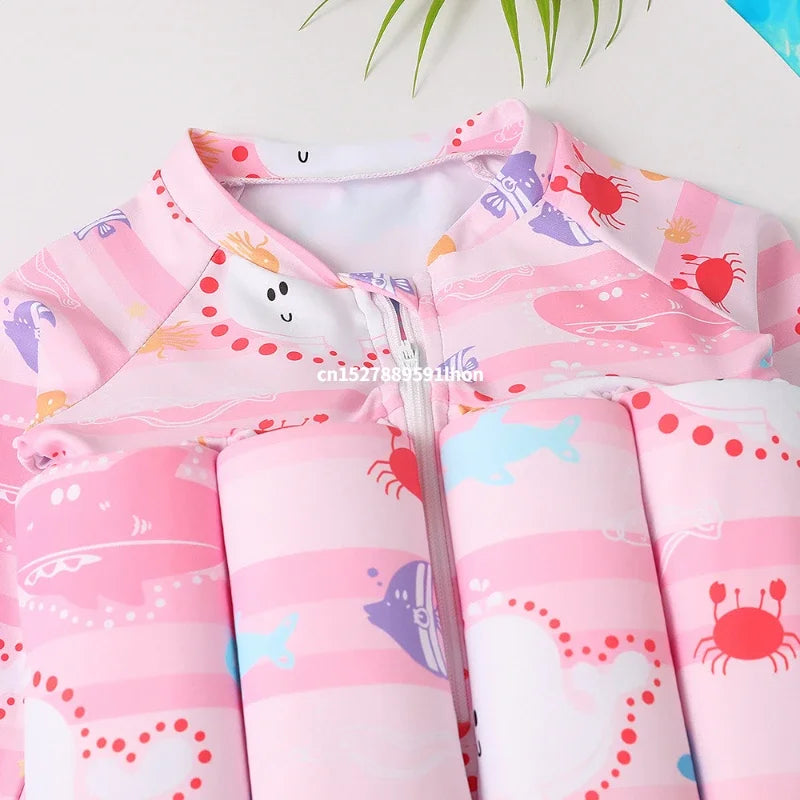 Children’s Cartoon Buoyancy Swimsuit One Piece Swimwear for Boys & Girls