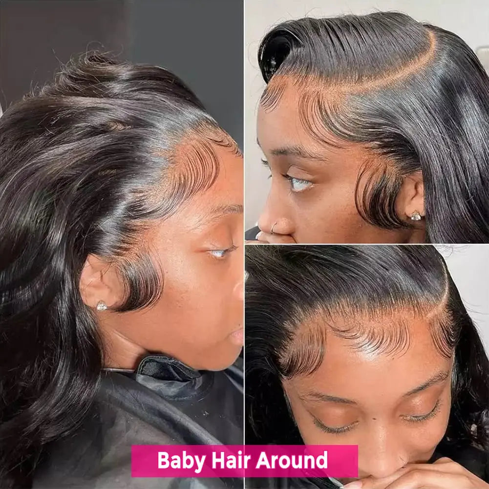 40 42 Inch Bone Straight HD Lace Front Human Hair Wig